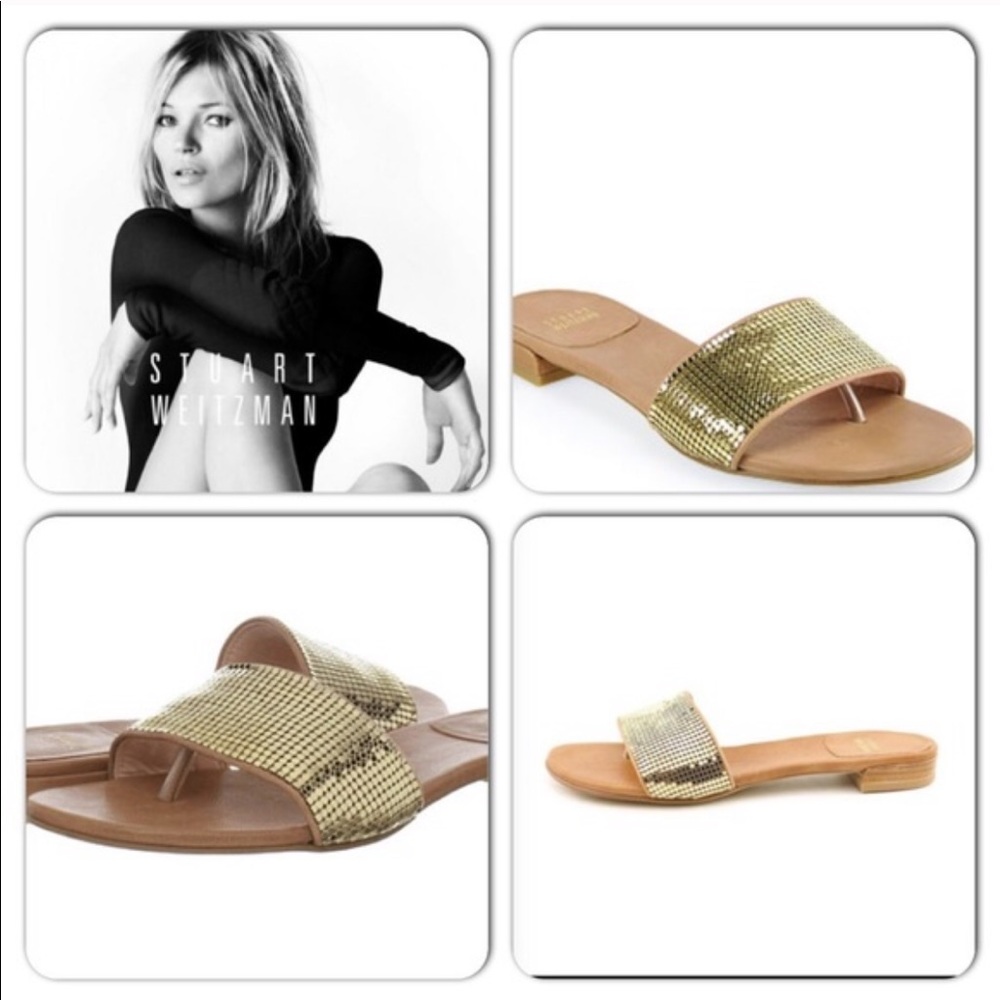 stuart weitzman gold sandal